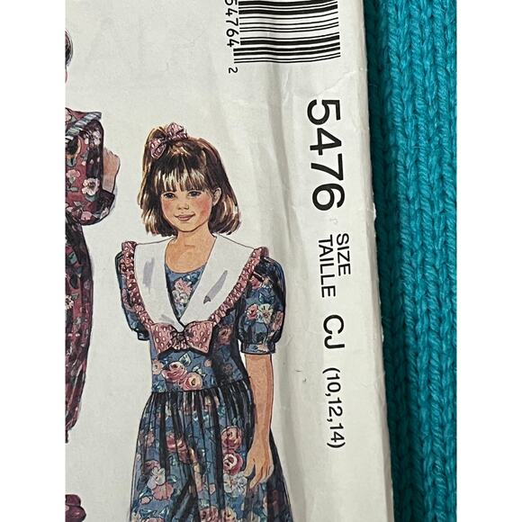 MacCalls 5477 pattern girls Jumpsuit dress oversized sailor collar size 10 12 14 - Picture 2 of 6